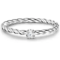Glanzstücke Bague argent / transparent