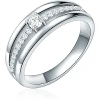 Rafaela Donata Bague argent / transparent