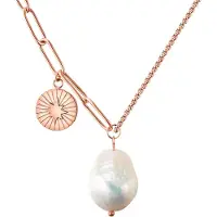 Valero Pearls Chaîne or rose / blanc perle