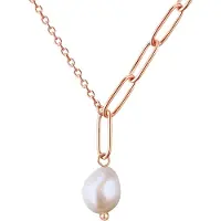 Valero Pearls Chaîne or rose / blanc perle