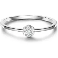 Glanzstücke Bague argent / transparent