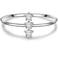 Glanzstücke Bague argent / transparent