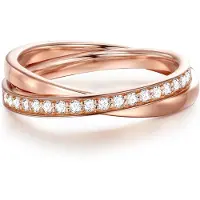 Glanzstücke Bague or rose