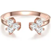Glanzstücke Bague or rose / transparent