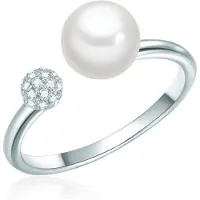 Valero Pearls Bague argent / blanc / blanc perle