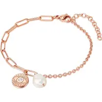 Valero Pearls Bracelet or rose / blanc perle