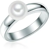 Valero Pearls Bague argent / blanc