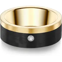 Trilani Bague jaune d'or / noir / blanc