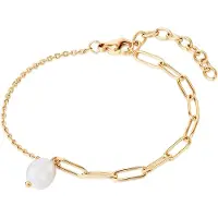 Valero Pearls Bracelet jaune d'or / blanc perle