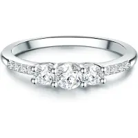 Trilani Bague argent / transparent