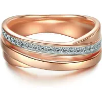 Trilani Bague or rose / transparent