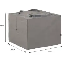 Madison Housse de Coussin de Jardin Madison Grey 80x80x60 cm