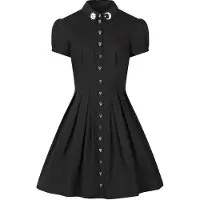 Hell Bunny Robe mi-longue Gothic de - Samara - Robe - XS - XL - pour Femme - noir - Taille S