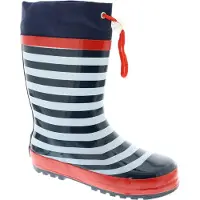 Playshoes Bottes en caoutchouc 'Maritim' bleu foncé / rouge / blanc