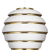 Artek A331 Beehive Suspension Aluminium, White Powder Coating | Steel, brass-plated