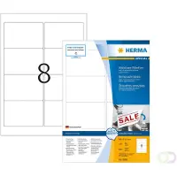 Herma étiquettes d'adresse spéciales no. 10308, 96 x 63,5 mm, autocollantes, détachables, imprimables, blanches, 800 pièces sur 100 feuilles