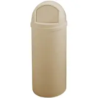 Rubbermaid Conteneur à déchets (PE), ignifugé, Poubelle, Beige