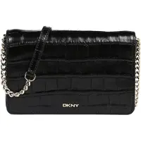 DKNY Sac à bandoulière en cuir avec texture croco