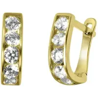 Lucardi Boucles d'oreilles or / transparent