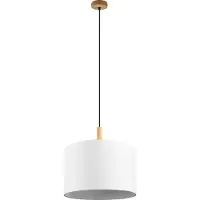 TRIO Suspension Korba blanc avec bois brun