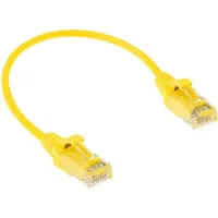 ACT ADVANCED CABLE TECHNOLOGY Yellow 2 meter LSZH U/UTP CAT6 datacenter slimline patch cable with RJ