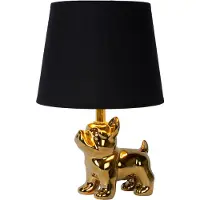 Lucide Lampe de table EXTRAVAGANZA SIR WINSTON dorée et noire, 1xE14x40W, tissu, dimensions : 31,5 x 21 x 21 cm, IP20,