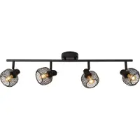 Lucide Éclairage de plafond Maren Noir à 4 lumières