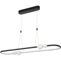 Lyora Suspension Celia Ovale noir et blanc