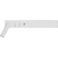 Lyora Lampe de chevet Vida Gauche blanche avec USB