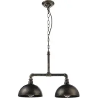 LumenXL Lampe suspendue industrielle noire et bronze - Libra