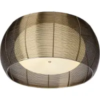 Brilliant Lampe Relax Plafonnier 50cm bronze/chrome | 2x A60, E27, 30W, g.f. Lampes normales n. ent. | Convient pour ampoules LED | Dimmable en cas d'utilisation d'ampoules appropriées