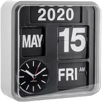 Karlsson Horloge Karlsson Mini Flip Silver Casing Black Dial