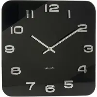Karlsson - Horloge murale Vintage carrée - Noir