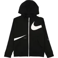 Nike Sportswear Swoosh Fleece Full Zip Sweatshirt Noir 10-12 Years Enfants