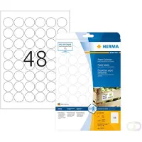 Herma Power-étiquettes no. 10915, rondes, Ø 30 mm, autocollantes, extrêmement adhérentes, papier, mates, 1200 pièces