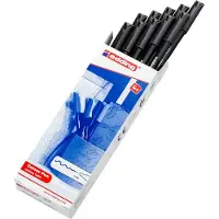Edding 1200 Feutre de coloriage pointe fine - noir - 10 stylos - pointe ronde 1 mm - stylo pour ecriture, dessin, coloriage
