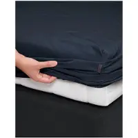Essenza Drap Housse Essenza Minte Nightblue (Satin)-90 x 210 cm
