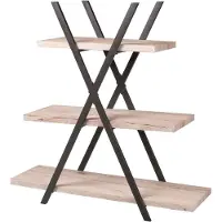 Urban Living Etagère pyramide design industriel Dock - L. 100 x H. 101 cm - Noir