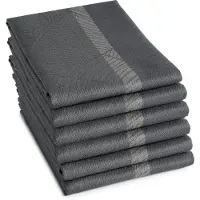 DDDDD Torchons DDDDD Barrier Anthracite (Lot de 6)