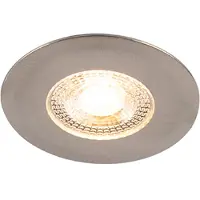 QAZQA Spot encastrable argenté avec LED dimmable en 3 étapes IP44 - Ulo
