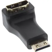 InLine Adaptateur HDMI, HDMI A prise femelle sur Mini HDMI C prise, anguleux, 4K2K