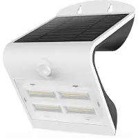 Led's Light Applique murale extérieure blanche 21,5 cm avec variateur et capteur solaire - Daya