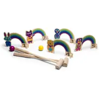 BS Toys Jeu de balle Croquet Arc en Ciel
