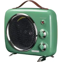 Ariete Fan Heater Vintage 808 Green 2000W Cold and Hot Adjustable Thermostat