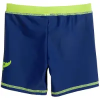 Playshoes Shorts de bain 'Krokodil' bleu roi / vert fluo / orange pastel