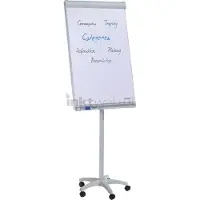 Franken Flipchart PRO Mobil FC41, 5 roulettes, réglable en hauteur, magnétique, bac de rangement, tableau 670 x 950 mm