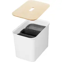 Orthex Collecteur de déchets Collect 76l set complet avec 3 compléments, blanc (1 set)