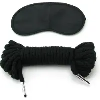 Fetish Corde en soie fétiche - corde de bondage shibari soyeuse (10 m, noire)