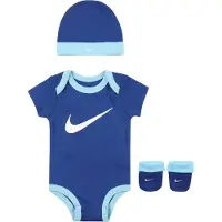 Nike Kids Ln0072 Short Sleeve Set Bleu 0-6 Months Garçon