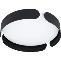 Eglo Leuchten 99621 VALCASOTTO LED Plafonnier 20W Ø370mm noir blanc blanc chaud